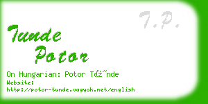 tunde potor business card